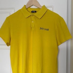 Just cavalli polo shirt, yellow size Medium.